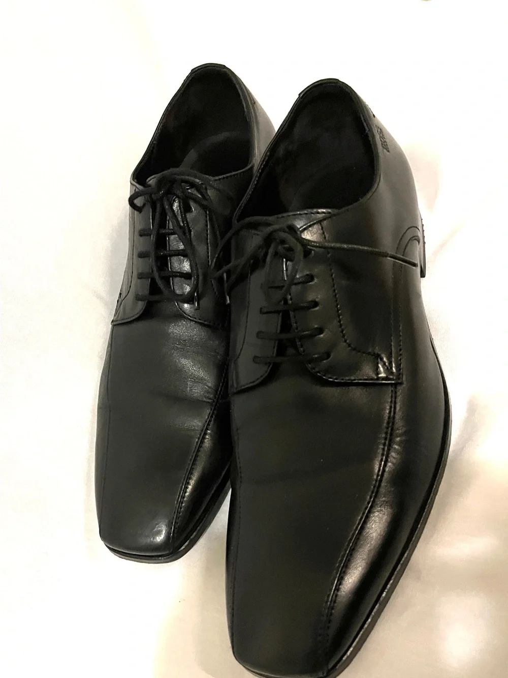 Hugo Boss Black Leather Derby Lace-Up Shoes